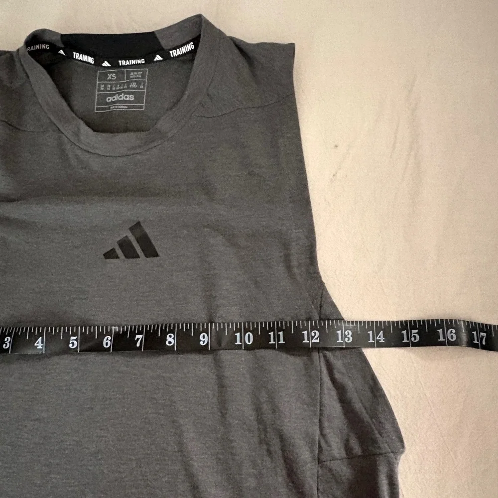 Adidas Training Mens‎ XS Grey Aeroready Muscle Tank Top Sleeveless Gym Shirt